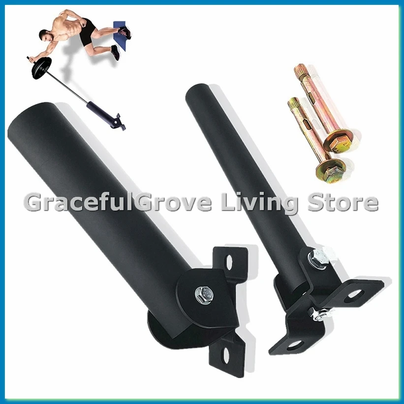 

T Bar Row Platform Attachment Install on Floor or Wall Holder for Barbell Bars Exercises Gym Equipment,50mm-ANKL
