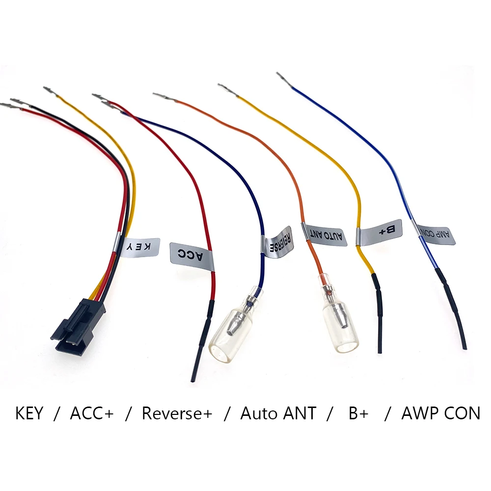 Car 4 6 8 10 Pin DIY Camera Reverse RCA Video Input Wiring Harness Adapter Cable Connector Android Radio Multimedia Accessories