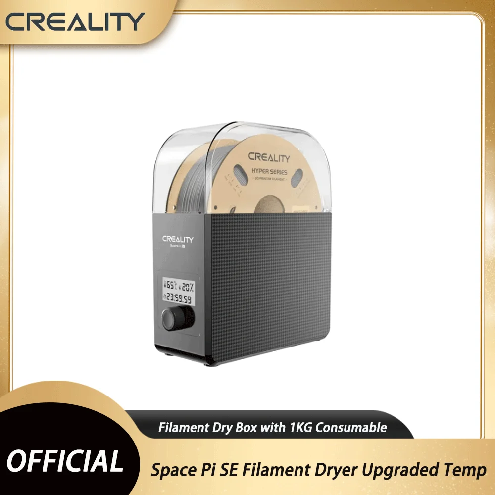 New Creality Space Pi SE Filament Dryer Upgraded Temp & Humidity Sensor Filament Dry Box with 1KG Consumable for FDM 3D Printer