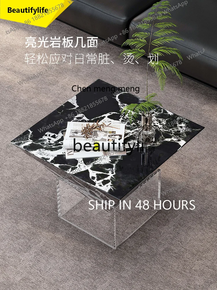 

2003 New Luxury High-End Square Coffee Table for Living Room, Exquisite Floating Creative Coffee Table