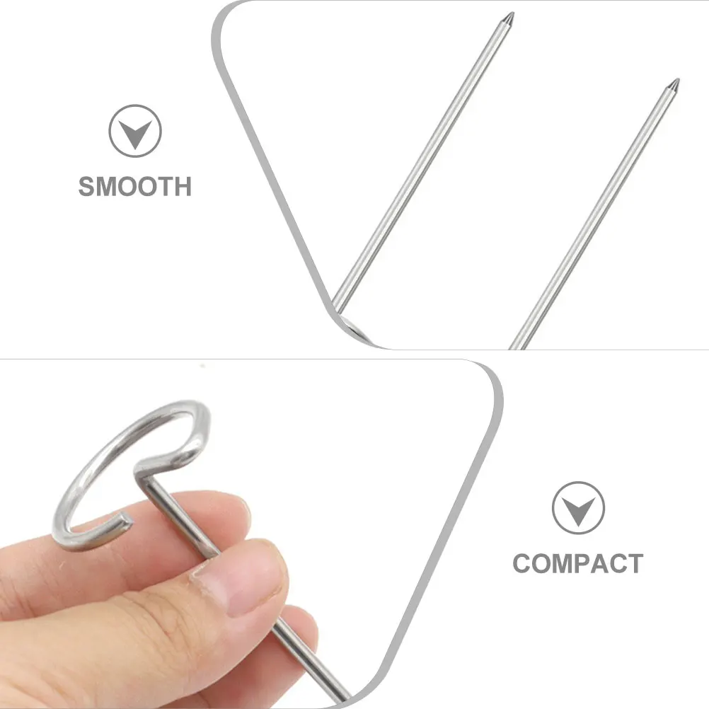 

6pcs Stainless Skewers for Air Bbq Vertical Skewers Fryer BBQ Vertical Grilling Meat Kebab Kitchen Tools