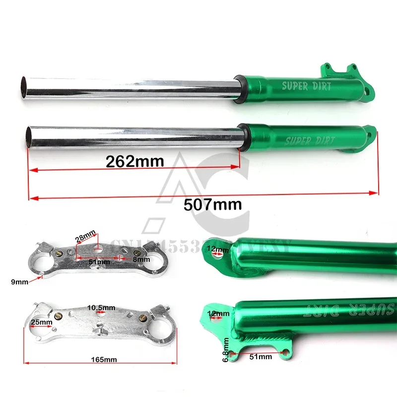 Front fork shock absorber spring front fork suitable for 2-stroke mini pocket children's bicycle small Lia motorcycle 47cc 49cc