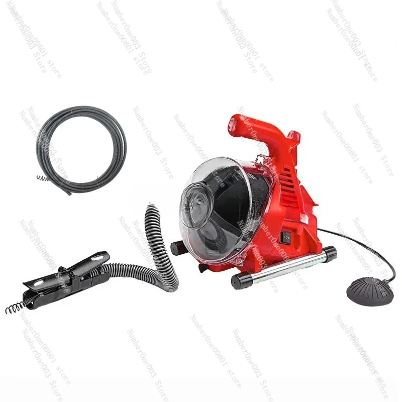 220V Autofeed Electric Sewer Pipe Dredging Machine, Toilet/Kitchen, 19-28MM, Pipe Cleaning Machine, Drainage Dredger