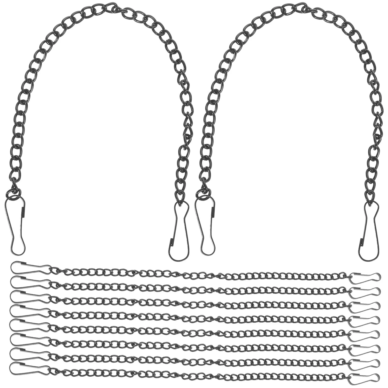 

10 Pcs Tag Chain Hanging Chains with Hooks Plant Metal for Billboards Ornament Picture Hangers Poster Ornaments