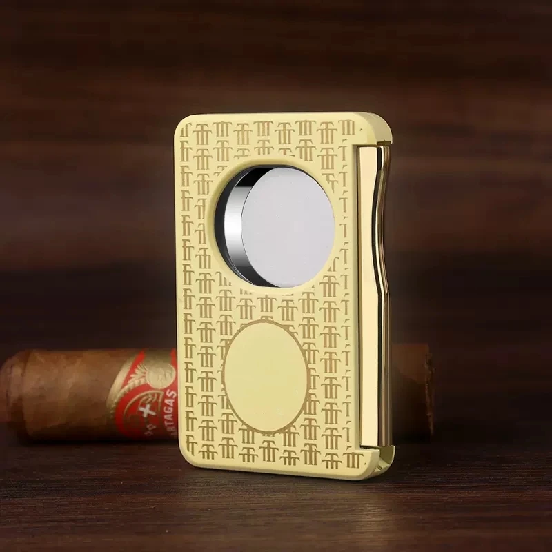 Fully Automatic Cigar Cutter One Handed Operation German Blade Sharp Smooth Portable Single Blade Opening and Closing Cutter