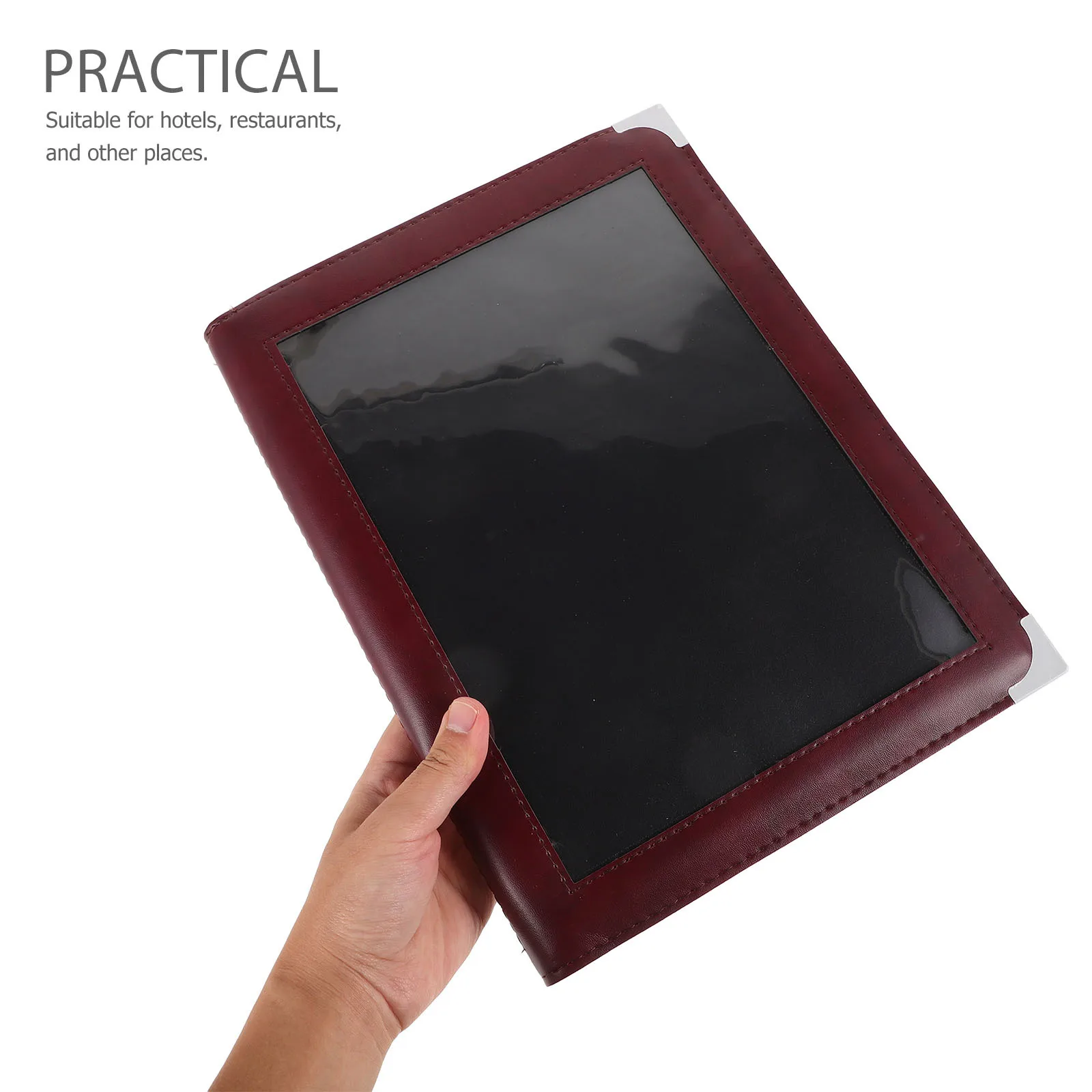 Cartella menu trasparente trasparente da 8 pagine Copertura menu sostituibile per ristoranti Organizzatore di esperienza da pranzo di classe