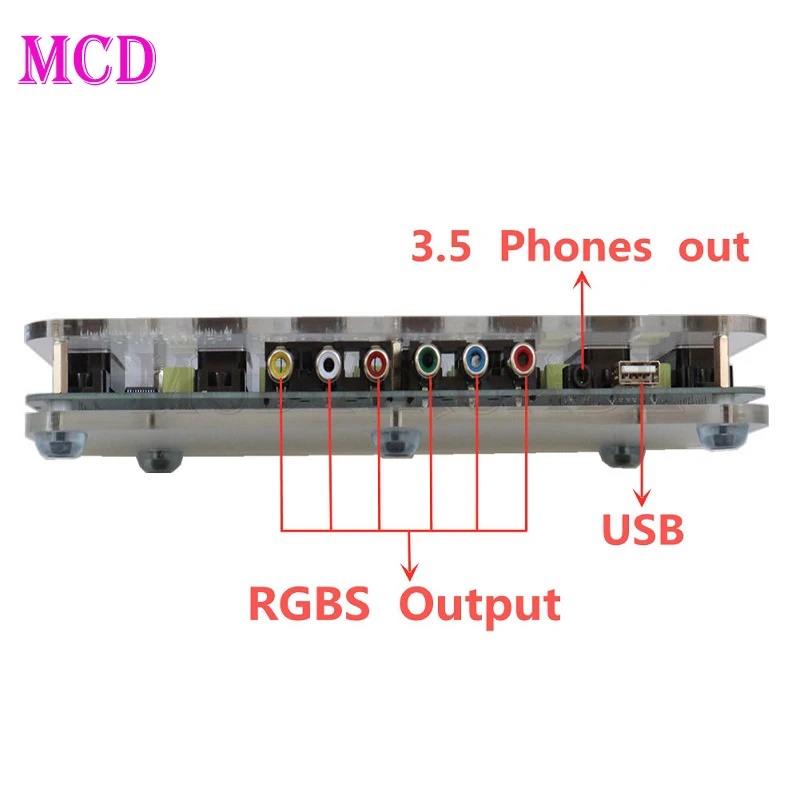 Acrylic Shell Upgrade SCART Switcher 6 IN 1 OUT 6 SCART ( EUR ) IN and 1 OUT auto switch 1*SCART EUR output + 1*JAP SCART output