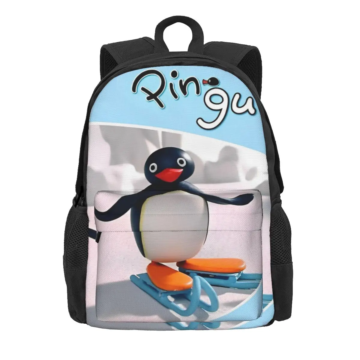 Pingu PenEcolCute Animal Anime Sac à dos pour femme, sac d'école décontracté pour enfants, sac à dos pour ordinateur, adolescent, initié, Mochila, 3D