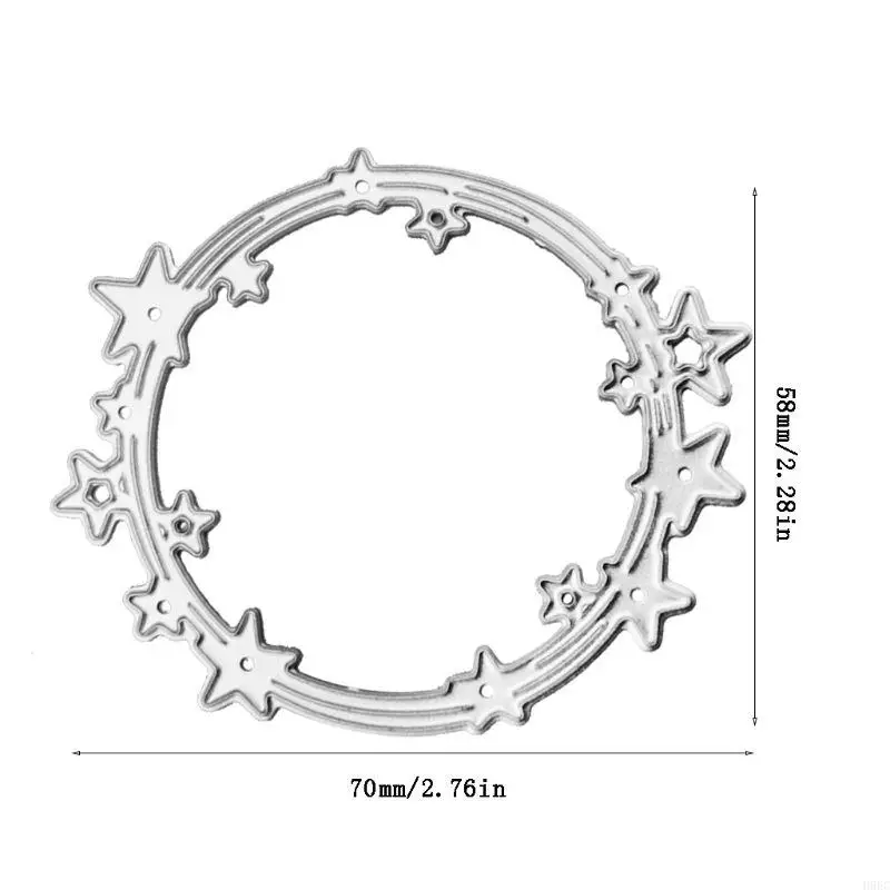 H9EC Star Circle Circle Metal Cutting Dies stencil jooking การทำอัลบั้ม DIY อัลบั้มการ์ดกระดาษการ์ดลายนูน