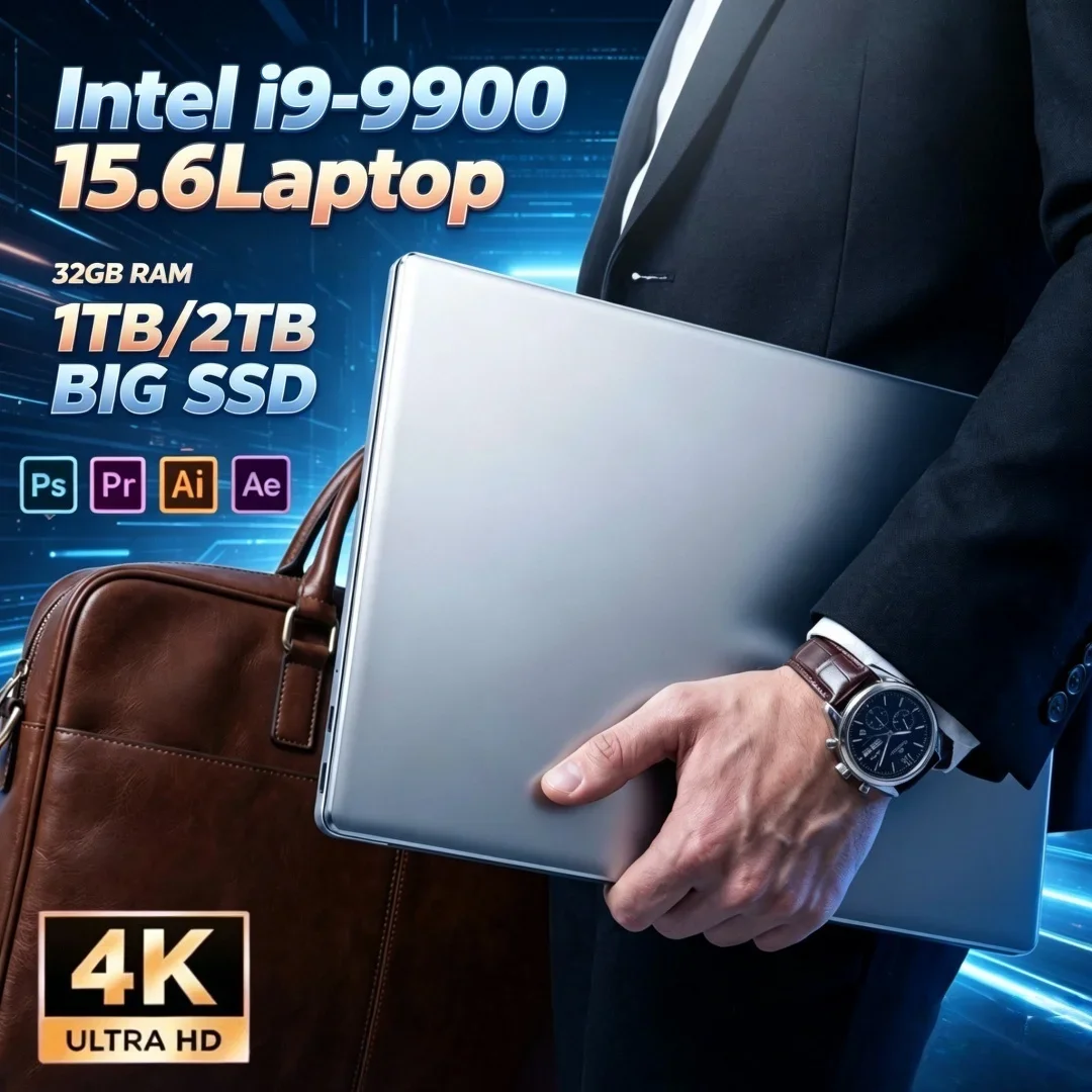 

Hot Sale 15.6 Inch High Performance Laptop Intel I9-9900 Fingerprint Lock 3 Colors Portable Business Notebook