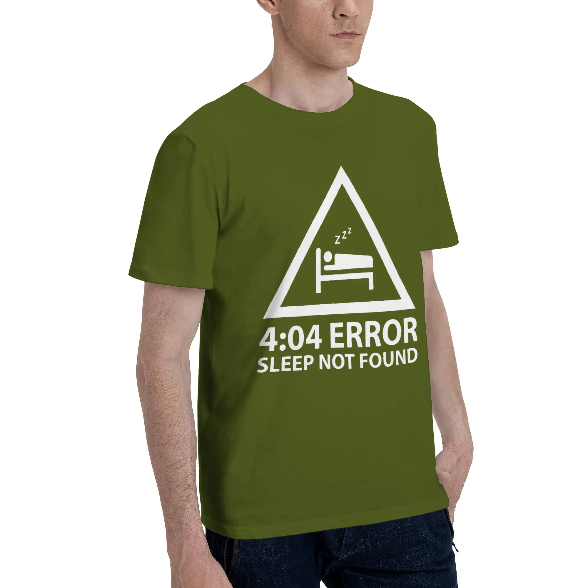 Funny 404 Error Programmer T-Shirts for Men Crewneck Pure Cotton T Shirts Programming Coder Short Sleeve Tee Shirt Gift Clothing