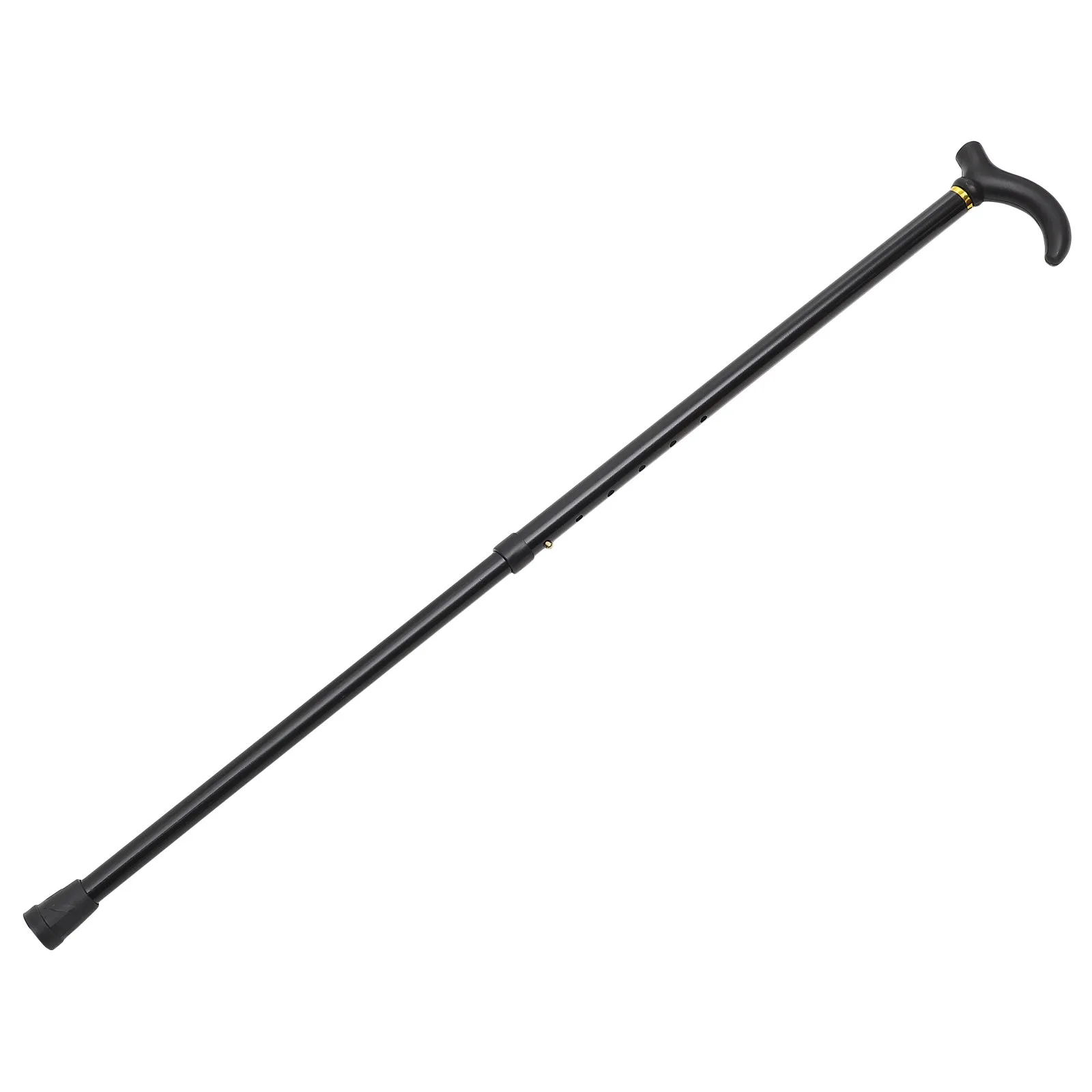 

2 Section Adjustable Aluminum Alloy Walking Stick Anti-Slip Non-Rust Walking Cane for Elderly Retractable Hiking Stick Black
