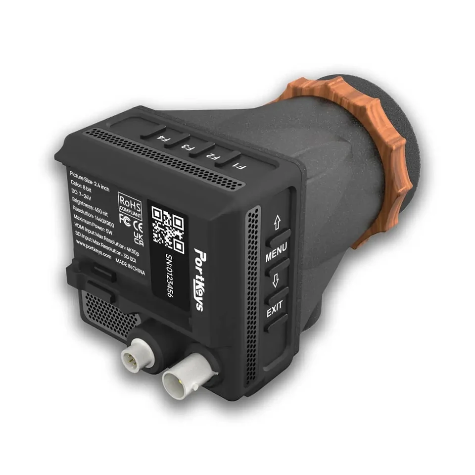Portkeys LEYE SDI 4K 2.4 بوصة شاشة LCD خارجية EVF 3G-SDI عدسة الكاميرا الإلكترونية 233g Luma Waveform المحمولة المخرج #3