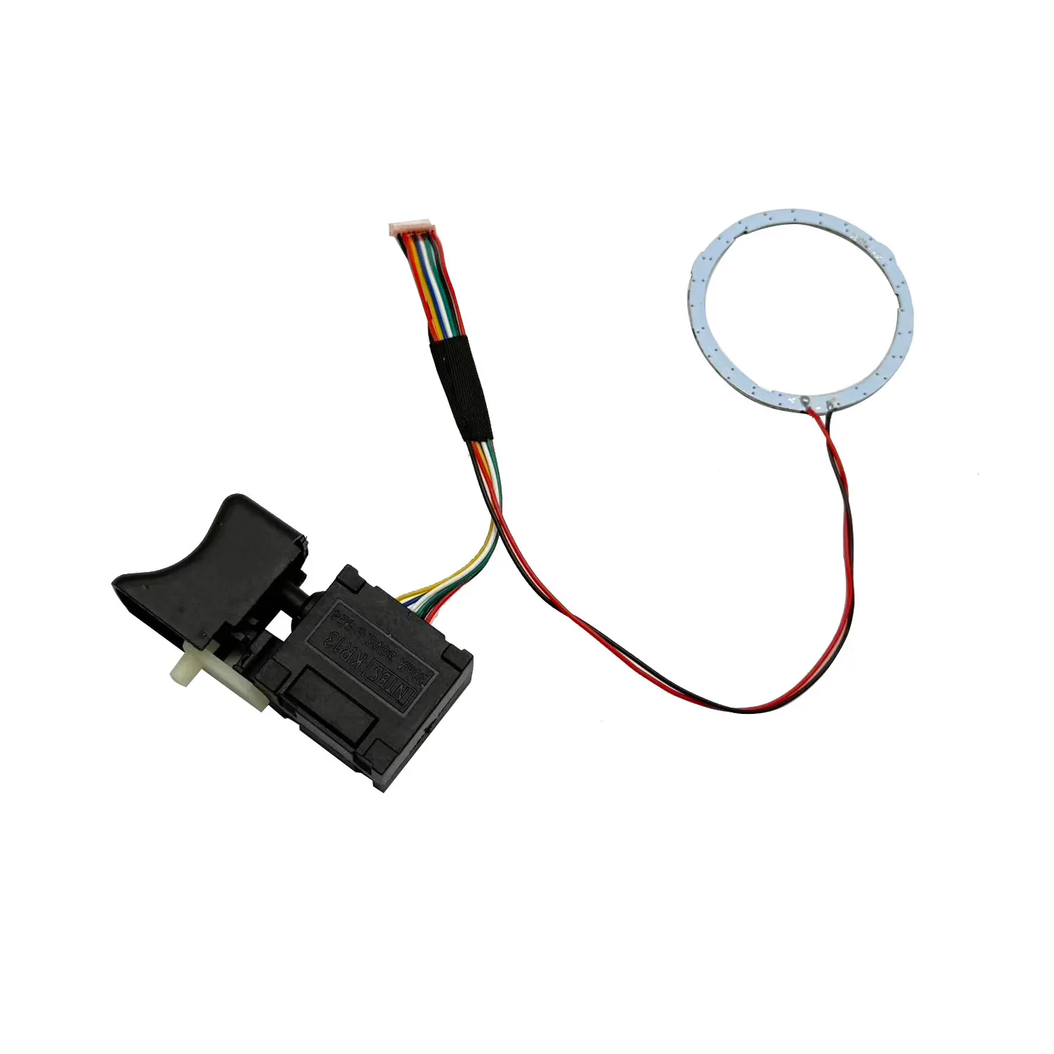 Black Brushless Switch LED Illuminated Wrench Switch Brushless Wrench 8-wire LED Light Ring 8-line Brushless Lightweight Design