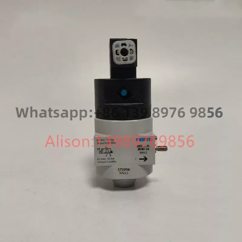 

FESTO Pneumatic on-off valve HEE-D-MINI-24 172956 HEE-D-MINI-110 172957 HEE-D-MINI-230 172958 HEE-3/8-D-MIDI-24 172941