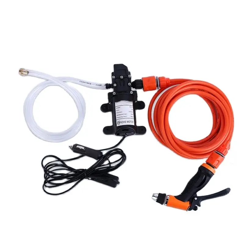 12V Car Washer Gun Electric Diaphragm Water Pump,High Pressure Cleaner Car Care Washing Water Gun Electric Cleaning Tool