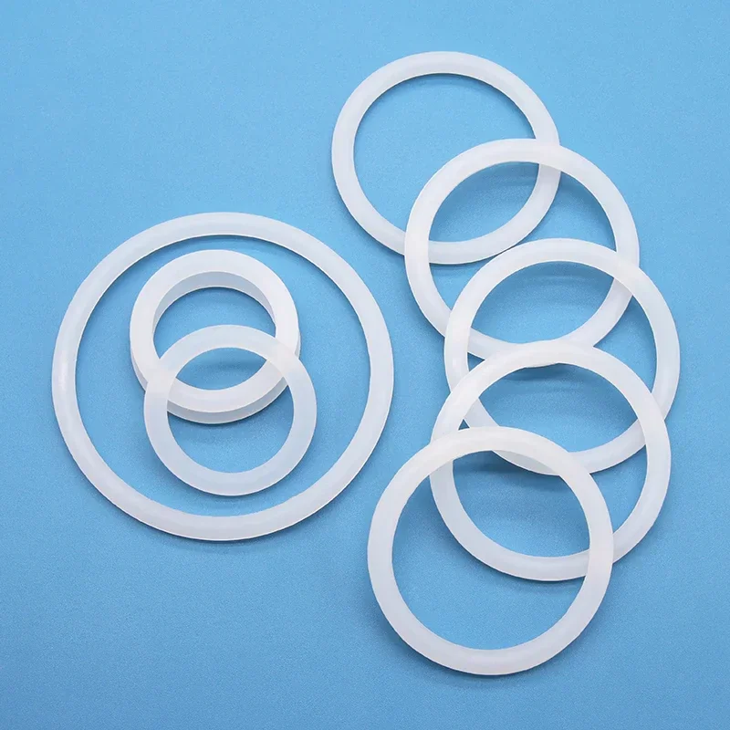 10/50pcs VMQ O Ring Gasket CS 4mm OD 12 ~ 150mm White Waterproof Washer Round O Shape Silicone Ring Food Grade