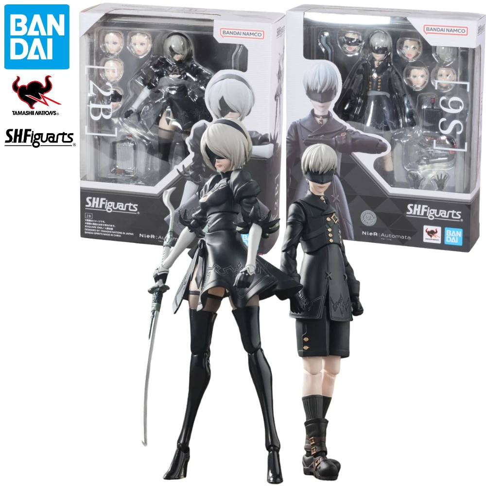 in stock Bandai SHF S.H.Figuarts NieR : Automata Ver1.1a 2B 9S Action Figure Toy Model Gift