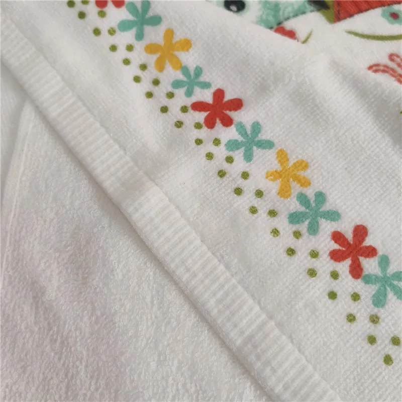 Set von 41x64cm Cartoon Eule Gedruckt Baumwolle Küche Reinigung Tuch Geschirrtuch Tee Handtuch Mit Herz Form Tisch tischset – Detail 5