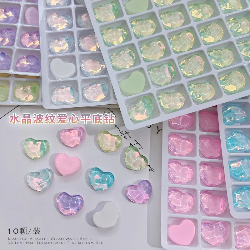 20Pcs Unique Design Flatback Nail Art Rhinestones Water Ripple Designs Nail 3D Decals DIY Gems Stones For Nail Art Supplies