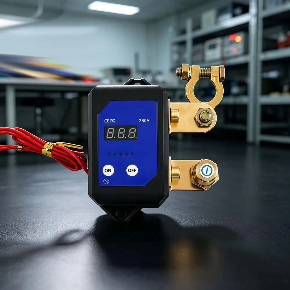 250A Remote-Controlled Battery Disconnect Switch Compatible with 12V and 24V Automotive and Recreational Vehicles