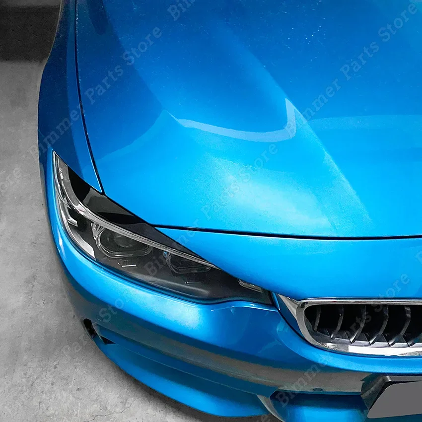 2pcs ABS Evil Headlight Eyebrows Eyelid Angle Eye For BMW 4 Series F32 F33 F36 F82 F83 M4 420d 420i 425d 430i 435i 2013-2021