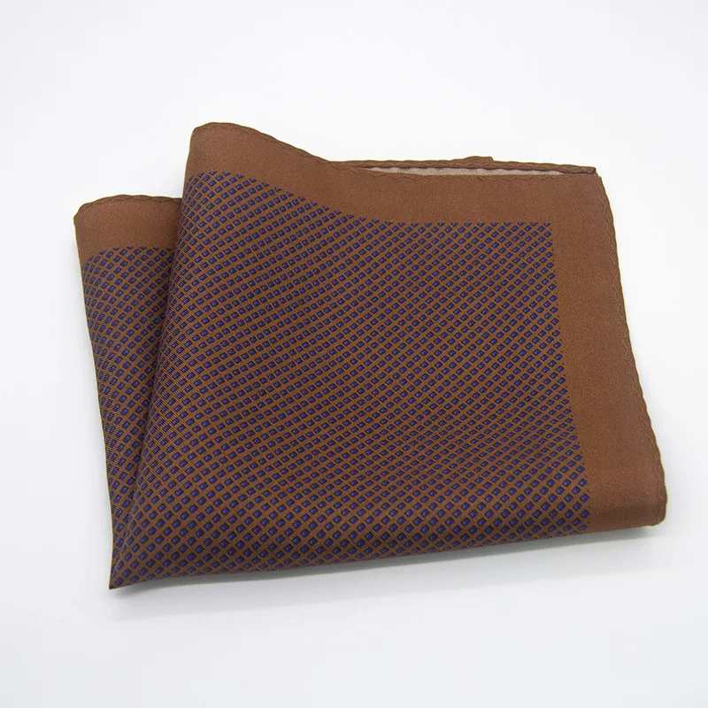 Herren Einstecktuch aus 100% echtem Seidensatin, bedruckt, 30x30 cm, für Business-Anzüge