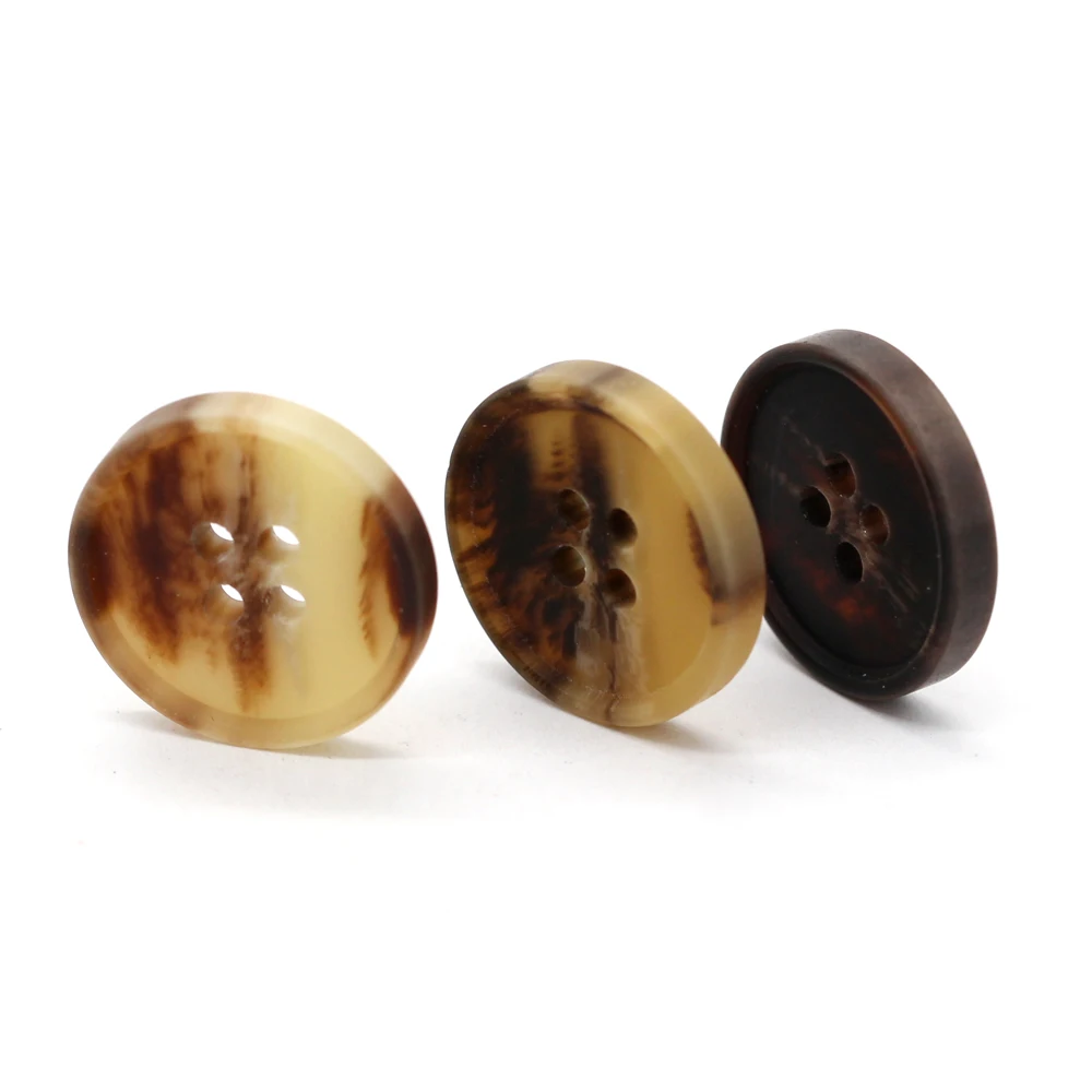 EQUBO 15/18/25/28mm Classical Women Coat Resin Horn Buttons for Clothing Fashion Suit Blazer Windbreaker Sewing Buttons for DIY