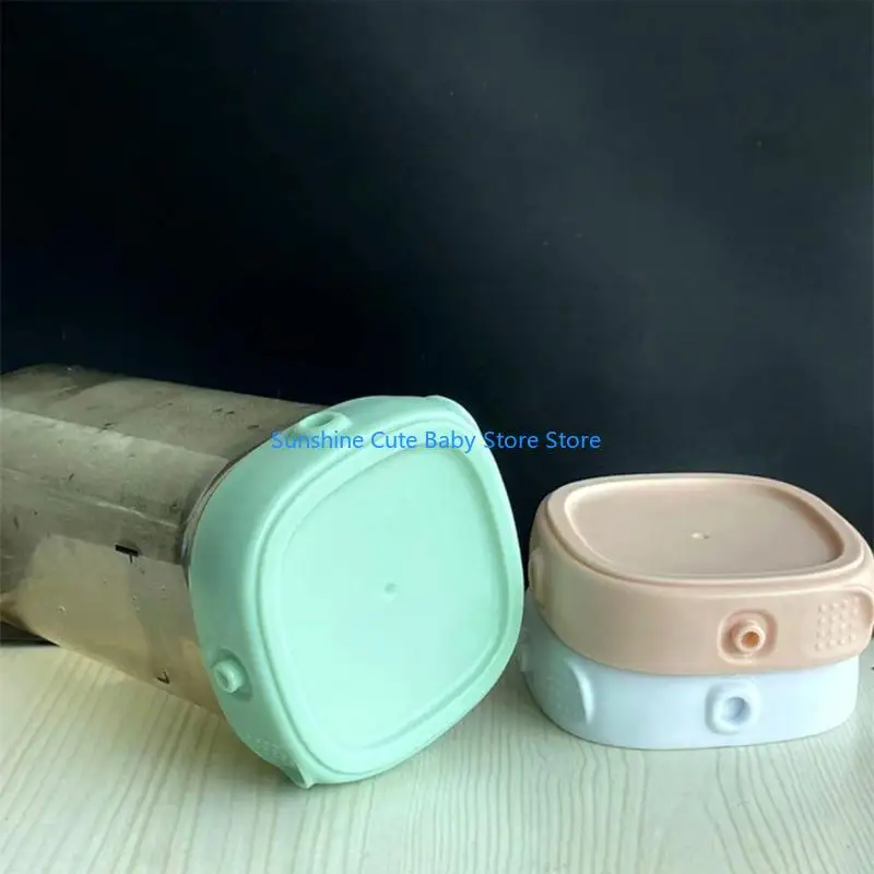 C5AF Bottle Cap Replaceable Feeding Bottle Sealing Cap Disc for Baby Nursing Bottle Glass Bottles Square Cap Baby TravelGear