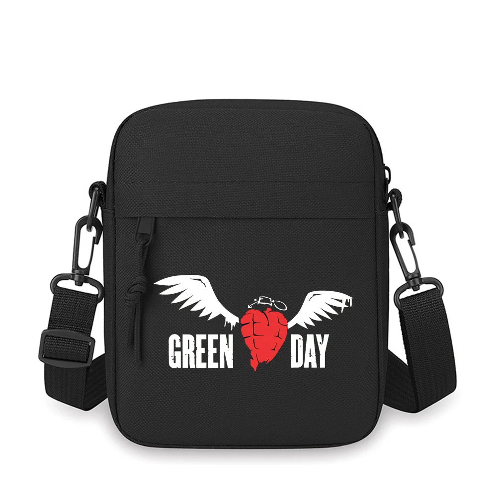 Heart grenade winged band  Men Crossbody Bag Single Shoulder Women Cartoon Anime Film Printing Design Unisex