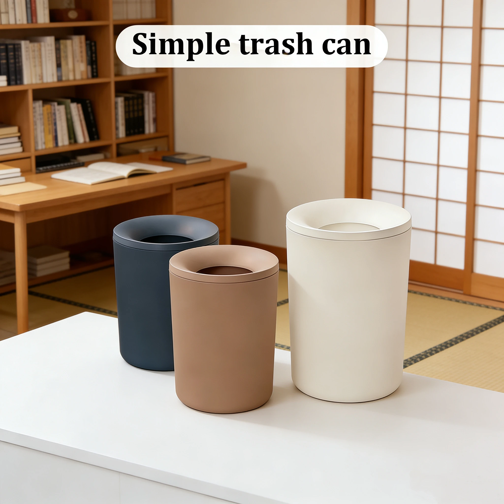 

Набор из 2-х штук, мусорные баки для дома без крышек, простые однотонные корзины для отходов, универсальные контейнеры для мусора для гостиной, кухни и ванной комнаты, комбинированный набор 6 л и 10 л.