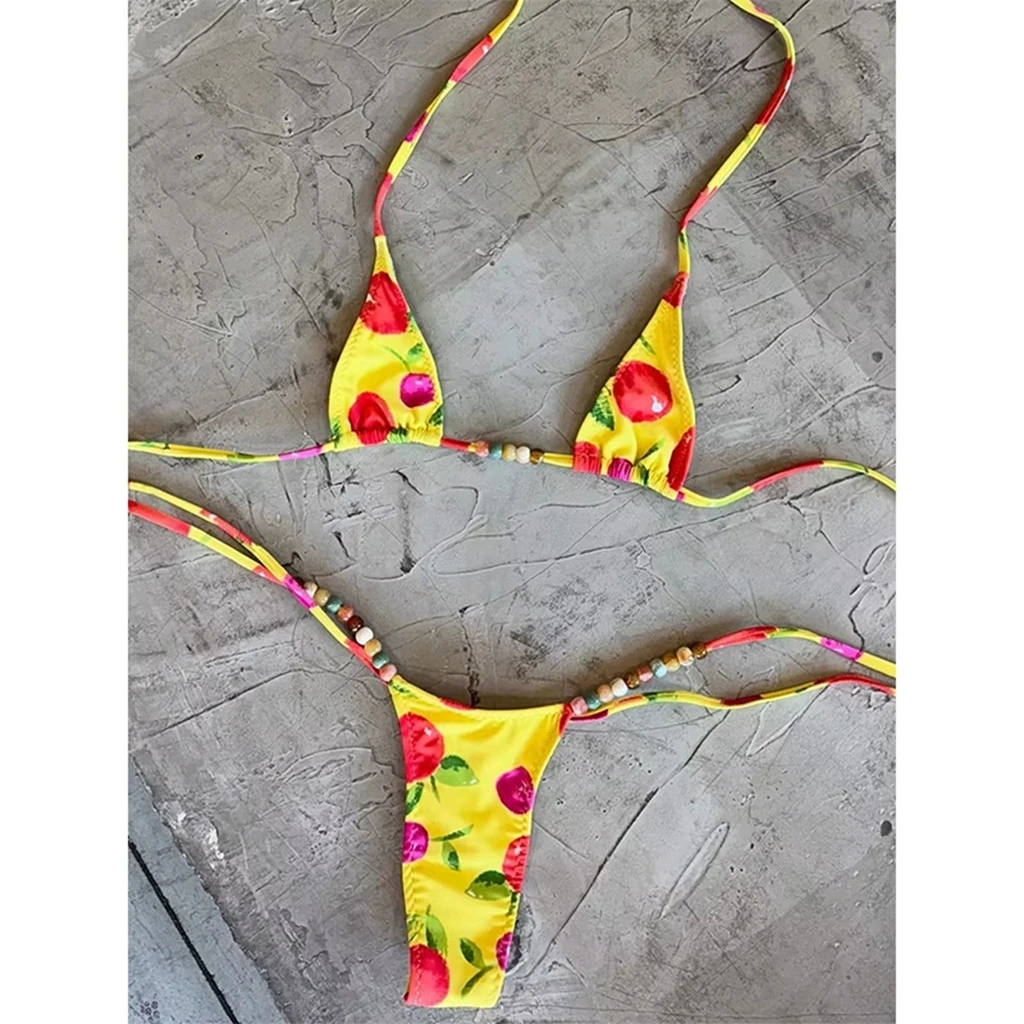 Micro Bikinis 2025 Sexy Women Swimsuit Swimwear Female Brazilian Bikini Set Biquini Bathing Suit Print Swimming Suits Beachwear