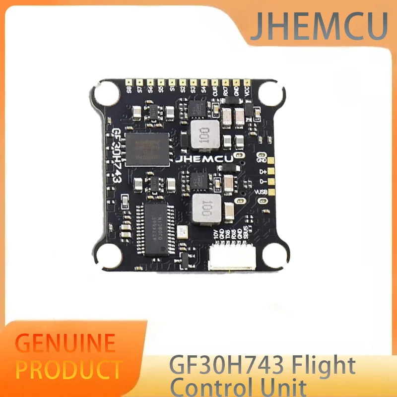 

JHEMCU GF30H743 H743 480MHZ Flight Controller ICM-42688-P DUAL Barometer OSD 128M BlackBox Dual BEC 3-6S 30X30mm for FPV Drones