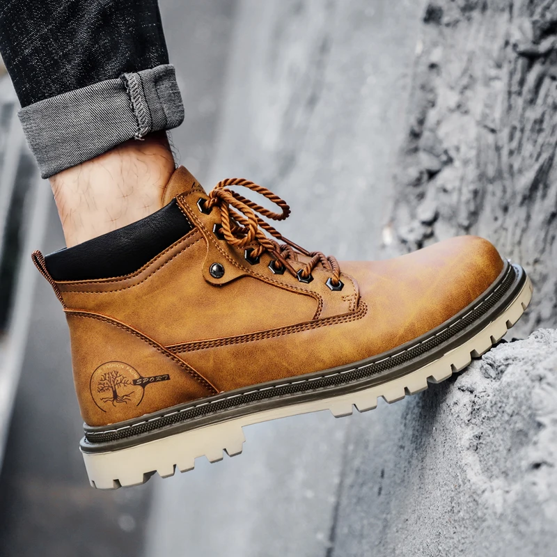 Brand Men Super Warm Snow Boots Winter Men's Ankle Boots Waterproof Short Boots Outdoor Sneakers Autumn Men's Motorcycle Boots