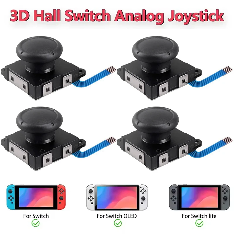 

2pcs For Switch/Lite/OLED Joycon Controller Hall Effect Replacement Joystick Gamepad Thumb Stick Analog Repair Parts Accessories