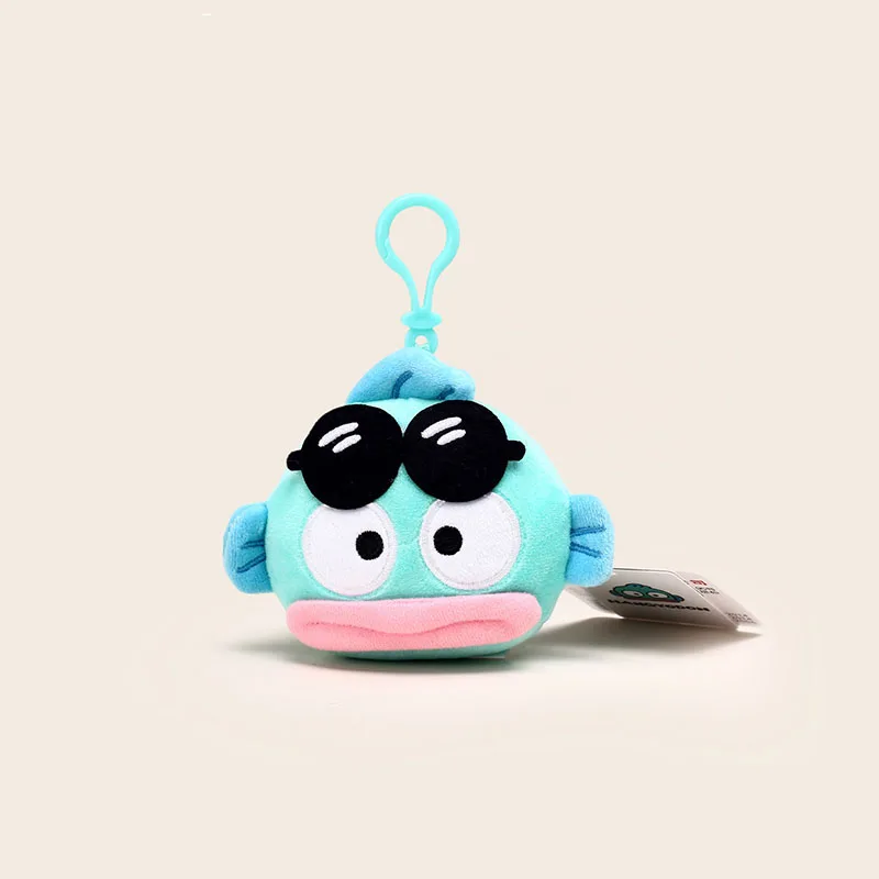 Sanrio Hangyodon porte-clés en peluche lunettes de soleil Hangyodon peluche poupée voiture pendentif étudiant sac à dos pendentif enfants cadeau