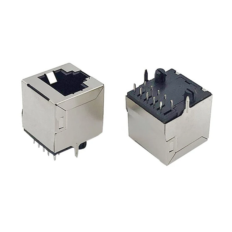 

10 шт. разъем RJ50 10P10C, плоский штифт с экранирующим корпусом, вертикальный тип, 180 градусов, 10-жильный разъем, 2,9 мм сзади