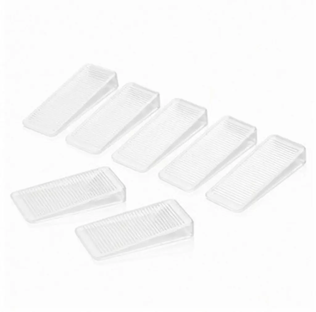 8Pcs Clear PVC Safety Door Stoppers Nail-Free Door Wedge Stop Home Childproof Anti-Pinch Furniture Leveling Shims Quiet