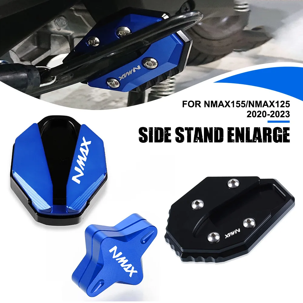 

Motorcycle Accessories Foot Side Stand Extension Pad Support Plate FOR YAMAHA NMAX155/NMAX125 2020 2021 2022 2023 CNC Aluminum