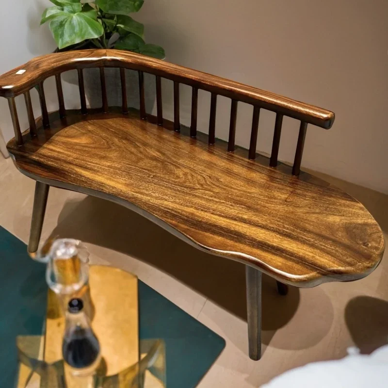 South American walnut pure material with type stool leisure chair mountain chair dining chair solid wood antique bench backrest