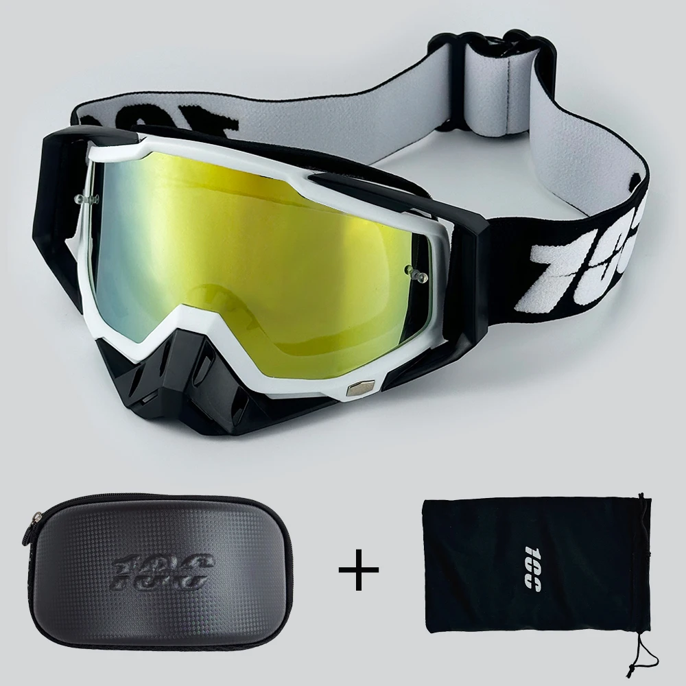 

100 Motorcycle Goggles Cycling Glasses Outdoor Off-Road Ski Sport MX ATV Dirt Bike Racing Glasses Motocross Goggles Bike Google