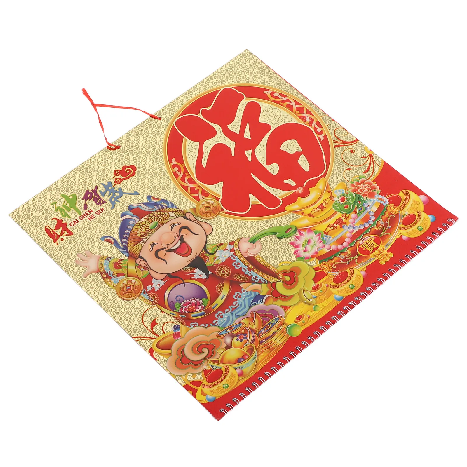 2026 Horse Year Chinese Wall Calendar Hanging Lunar New Year Decoration Traditional Zodiac Horse Wall Calendar for Home