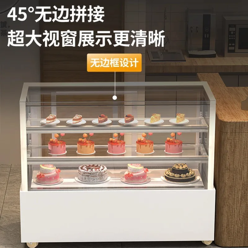 Corner glass transparent display cabinet cake cabinet commercial refrigerated pastry dessert shop vertical west pastry fresh