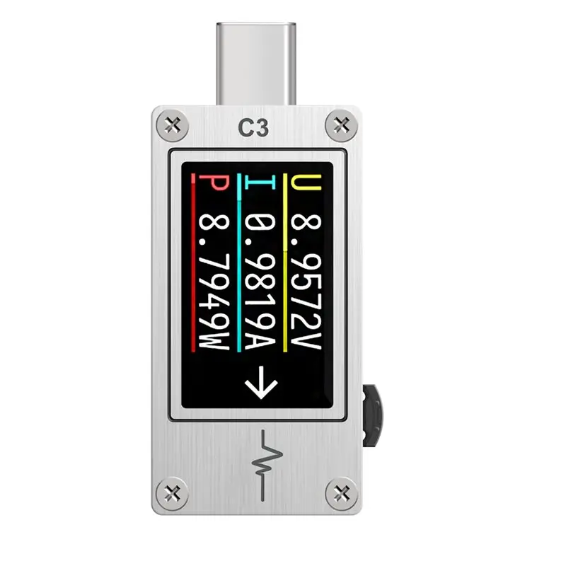 

A69EC3 Digital Multimeter Voltage Tester Current Detection Detector DC 26V 6A USB-C 3.1 Power Meter Tester