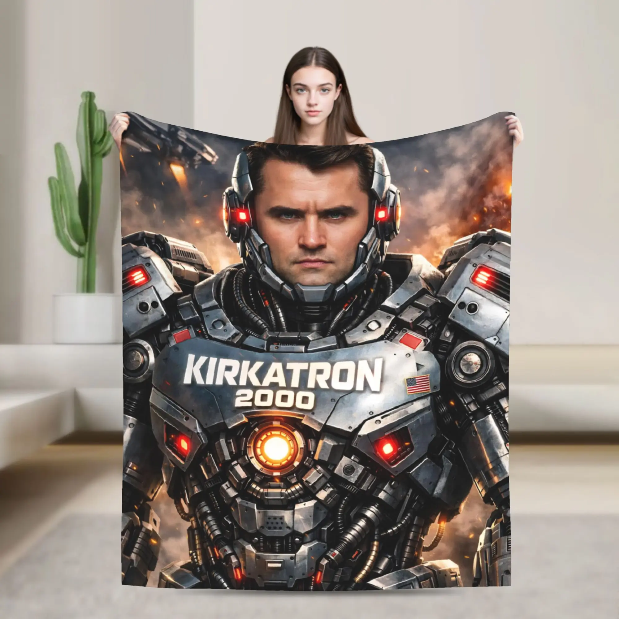 Charlie Kirk Funny Meme Blanket Super Soft Warm  Throw Blankets for Sofa 50x60 Inches Multiple Sizes Throws And Blankets