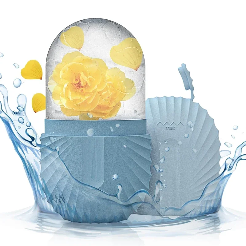 Ice Face Roller Ice Cube Beauty Massage Siliconen ijsvorm voor oogwallen Ice Facial Roller Krimpporiën