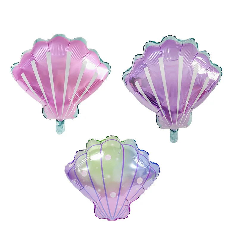 conch balloon Mermaid theme party decoration shell toy balloon ocean theme birthday party background decoration balloon