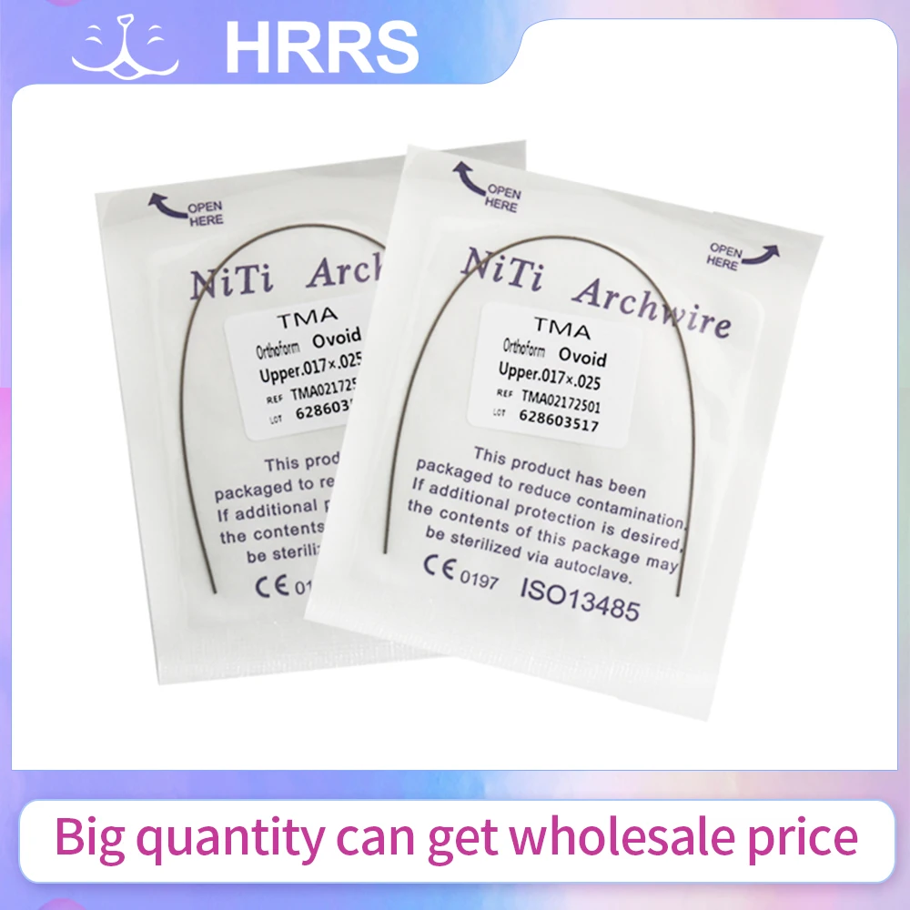 2Packs 2Pcs Orthodontic Wire TMA Ti-Mo Wire Dental Wire (1Pack Upper+1Pack Lower)