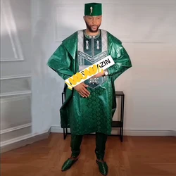 H&D Südafrikanische traditionelle Stickerei tragen formelle Kleidung Bazin Riche Dashiki Outfits Hemd Hose Robe Anzug afrikanischen Ramadan