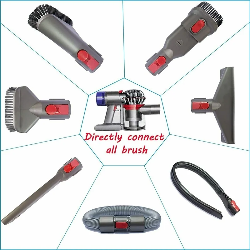 Accesorios para aspiradora, Kit de herramientas de manguera y cepillo de limpieza para Dyson V7, V8, V10, V11, V15, 7 unidades